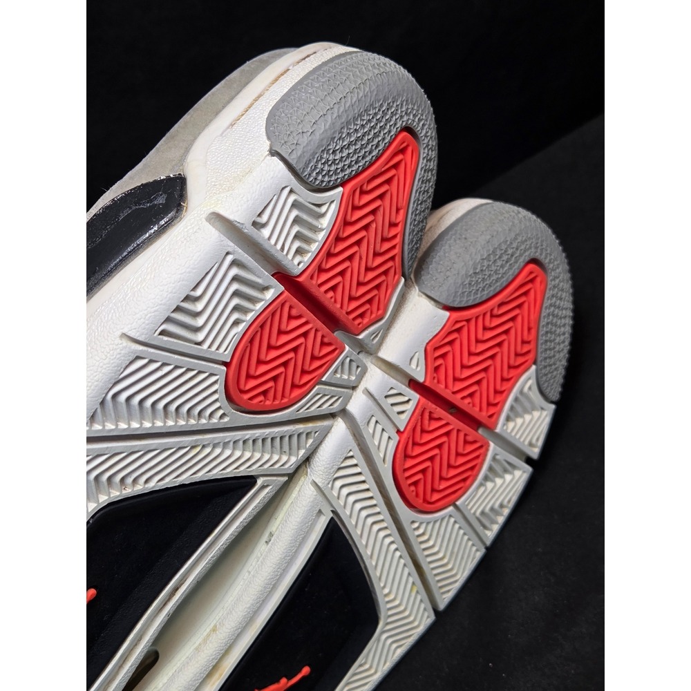 Air Jordan 4 Retro Infrared Grey Black Red Kids Nike Sneakers Size 5.5Y - Picture 9 of 9